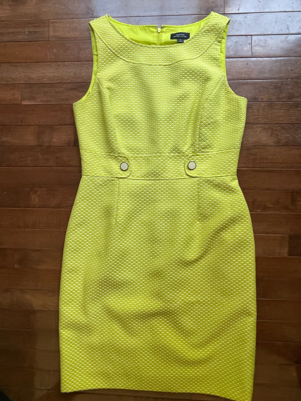 Tahari Lime Green Sheath Dress -10